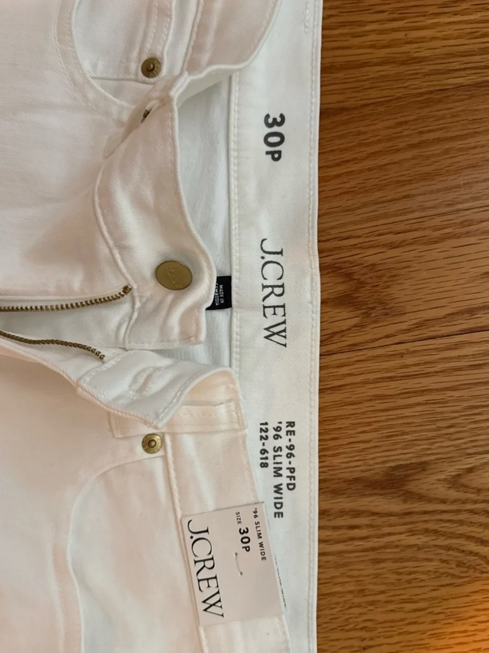 J. Crew Women's White Wide-Leg Crop Jeans